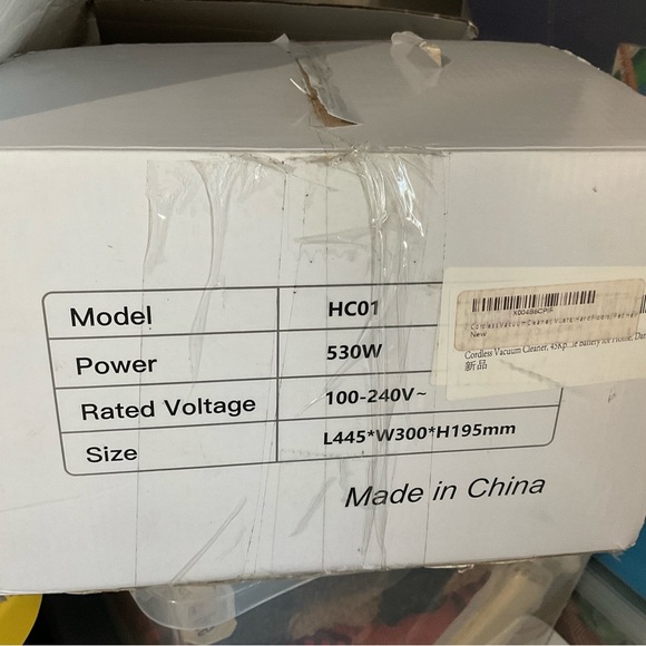 Cordless Vacuum Cleaner with Blue and Tan Accents - Picture 3 of 6